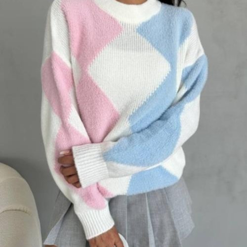 Свитер Lora (one size) LR541 white (зима) Lora LR541 white