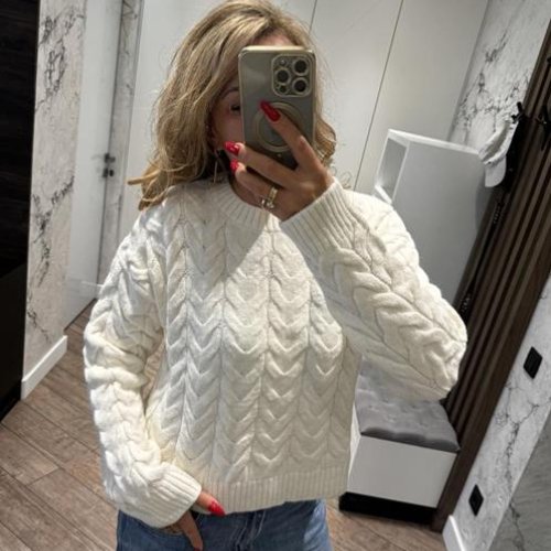 Свитер Lora (one size) LR553 white (зима) Lora LR553 white