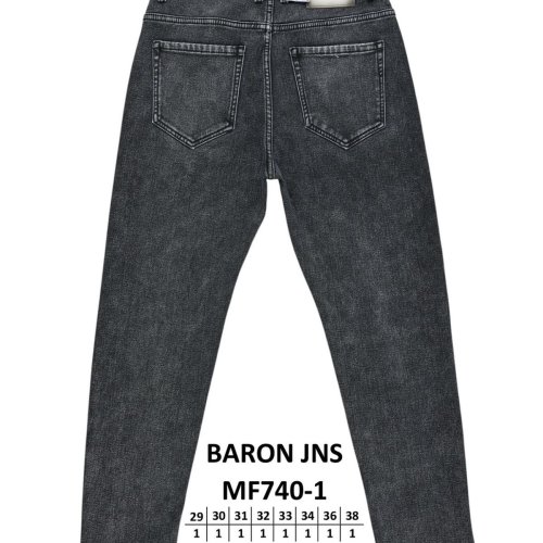 Джинсы God Baron (29-38) MF740-1 black (зима) God Baron MF740-1 black