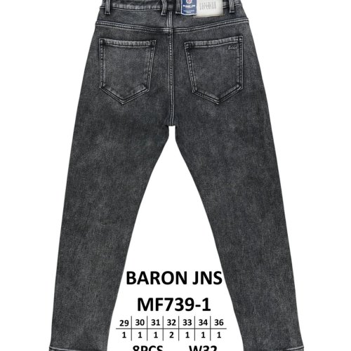 Джинсы God Baron (29-36) MF739-1 black (зима) God Baron MF739-1 black