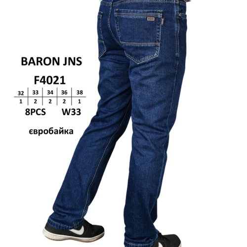 Джинсы God Baron (32-38) F4021 blue (зима) God Baron F4021 blue