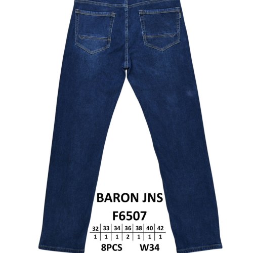 Джинсы God Baron (32-42) F6507 blue (зима) God Baron F6507 blue