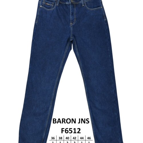 Джинсы God Baron (36-46) F6512 blue (зима) God Baron F6512 blue