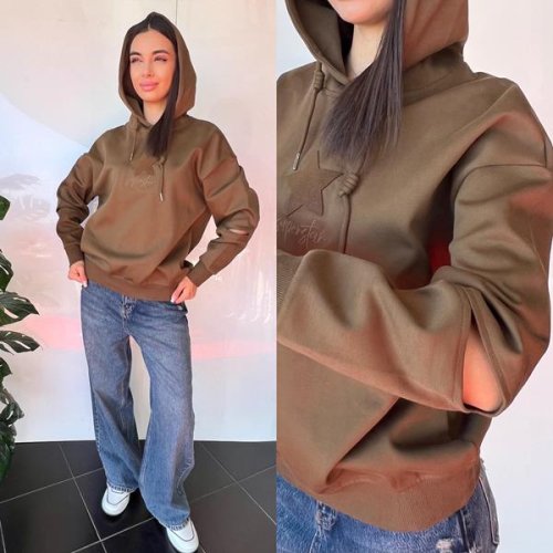 Худи i8denim Women (S-L) TB80 brown (деми) i8denim Women TB80 brown