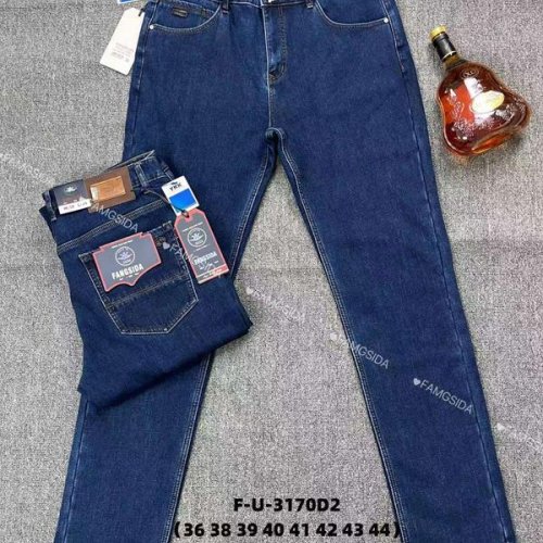 Джинсы Fangsida (36-44) 3170 blue (зима) Fangsida 3170 blue