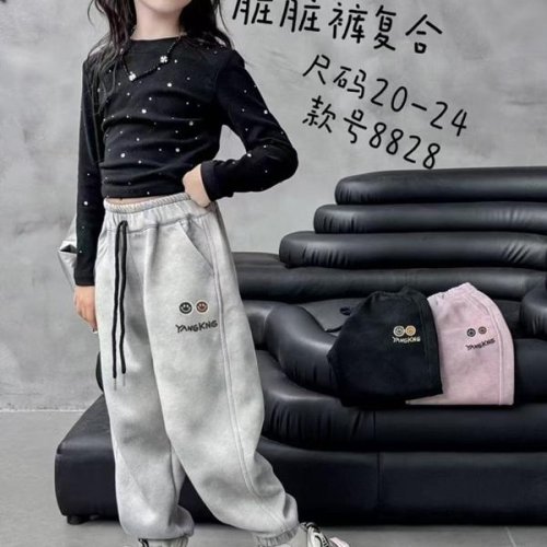 Штаны спорт Farbique (20-24) 8828 pink (зима) Farbique 8828 pink