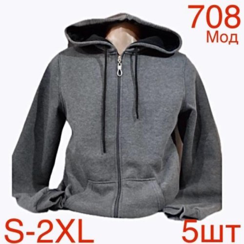 Кофта спорт Надийка (S-2XL) ND4-708 grey (зима) Надийка ND4-708 grey
