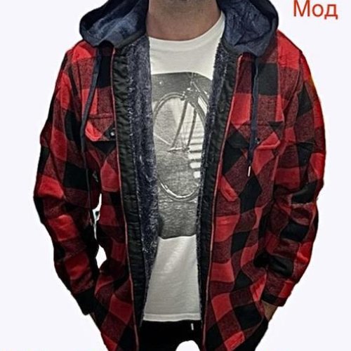 Рубашка Надийка (XL-5XL) ND93-1799 red (зима) Надийка ND93-1799 red