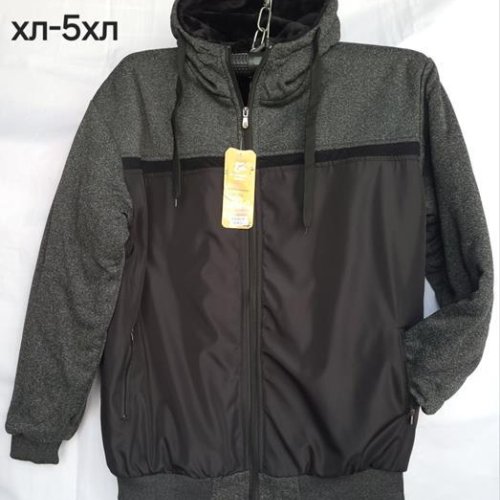 Кофта спорт Hoan (XL-5XL) 706 black (зима) Hoan 706 black