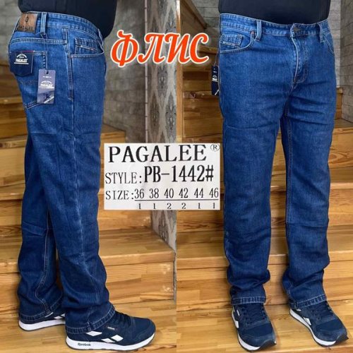 Джинсы Pagalee (36-46) PB1442 blue (зима) Pagalee PB1442 blue