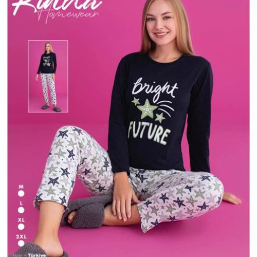 Пижама 4 Seasons (M-2XL) 2904 navy (деми) 4 Seasons 2904 navy