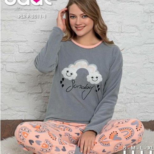 Пижама 4 Seasons (M-2XL) 3011-1 grey (зима) 4 Seasons 3011-1 grey