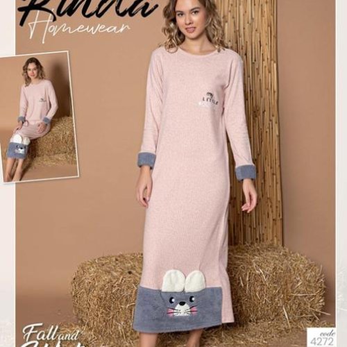 Ночнушка 4 Seasons (M-2XL) 4272 beige (зима) 4 Seasons 4272 beige