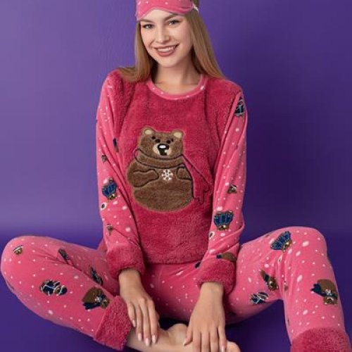 Пижама 4 Seasons (M-2XL) 8172 d.pink (зима) 4 Seasons 8172 d.pink