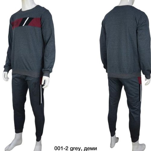 Костюм спорт 4 Seasons (S-2XL) A01-40 d.grey (деми) 4 Seasons A01-40 d.grey