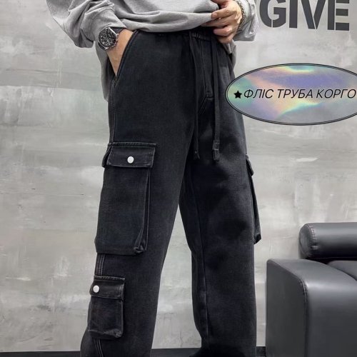 Джинсы God Baron (28-33) F737-1 black (зима) God Baron F737-1 black