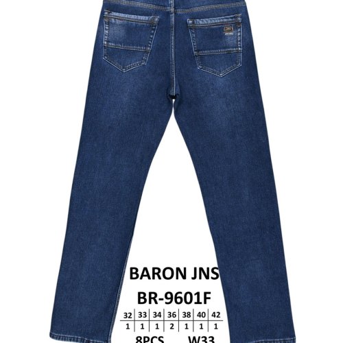 Джинсы God Baron (32-42) BR-9601F blue (зима) God Baron BR-9601F blue