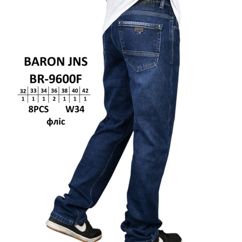 Джинсы God Baron (32-42) BR-9600F blue (зима) God Baron BR-9600F blue
