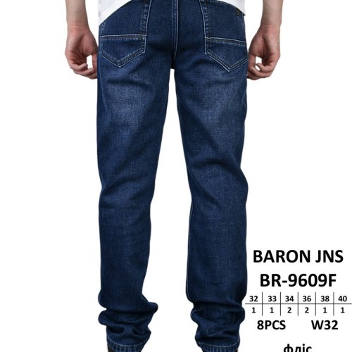 Джинсы God Baron (32-40) BR-9609F blue (зима) God Baron BR-9609F blue