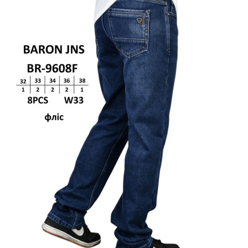 Джинсы God Baron (32-38) BR-9608F blue (зима) God Baron BR-9608F blue