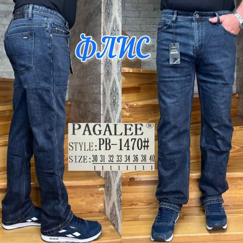 Джинсы God Baron (30-40) PB-1470 blue (зима) God Baron PB-1470 blue
