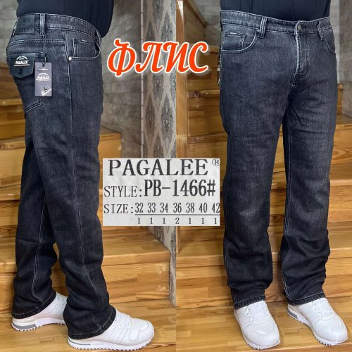 Джинсы God Baron (32-42) PB-1466 black (зима) God Baron PB-1466 black