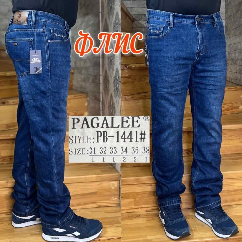 Джинсы God Baron (31-38) PB-1441 blue (зима) God Baron PB-1441 blue