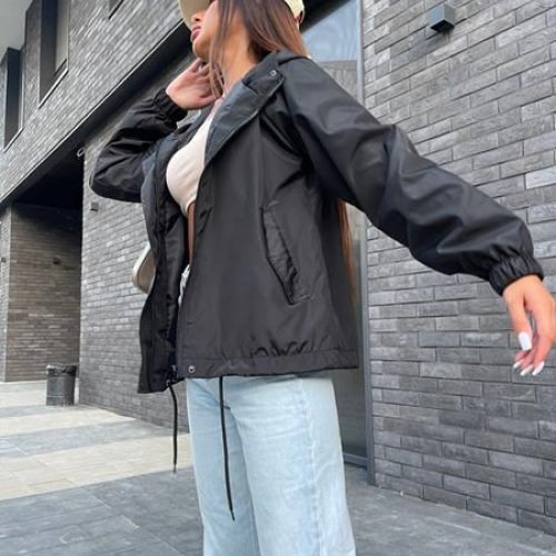 Ветровка Modnulya (42-48) N641 black (деми) Modnulya N641 black