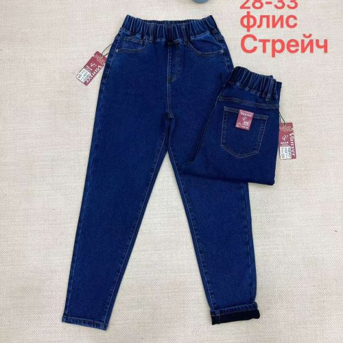 Джинсы Vanver (28-33) B8338 blue (зима) Vanver B8338 blue