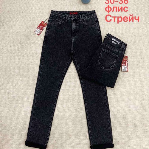 Джинсы Vanver (30-36) D82128 black (зима) Vanver D82128 black