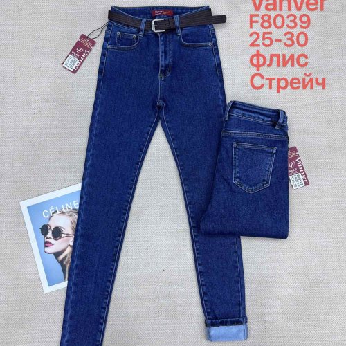Джинсы Vanver (25-30) F8039 blue (зима) Vanver F8039 blue