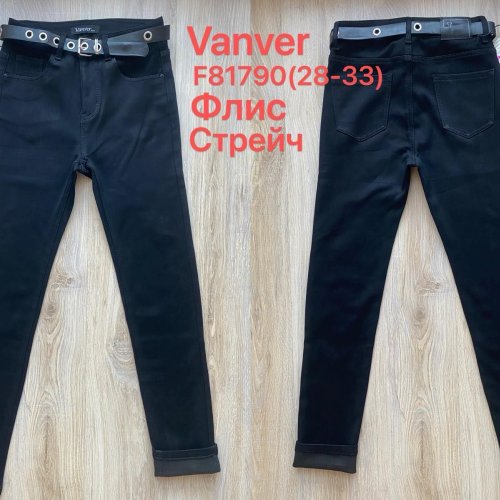 Джинсы Vanver (28-33) F81790 black (зима) Vanver F81790 black