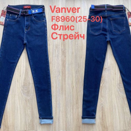 Джинсы Vanver (25-30) F8960 blue (зима) Vanver F8960 blue