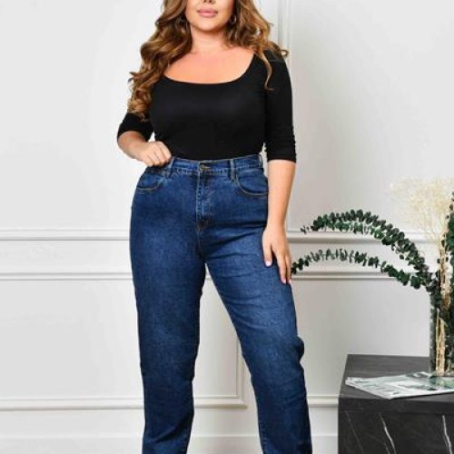 Джинсы Lady N (31-38) 079 blue (зима) Lady N 079 blue