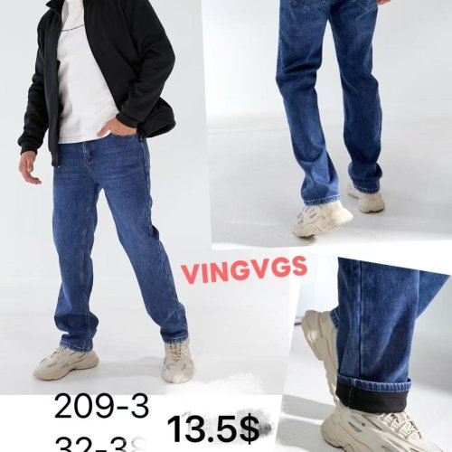 Джинсы God Baron (32-38) 209-3 blue (зима) God Baron 209-3 blue