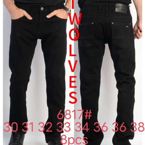 Джинсы God Baron (30-38) 6817 black (зима) God Baron 6817 black