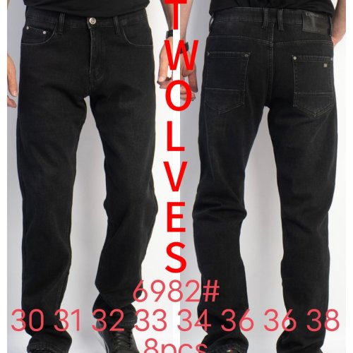 Джинсы God Baron (30-38) 6982 black (зима) God Baron 6982 black