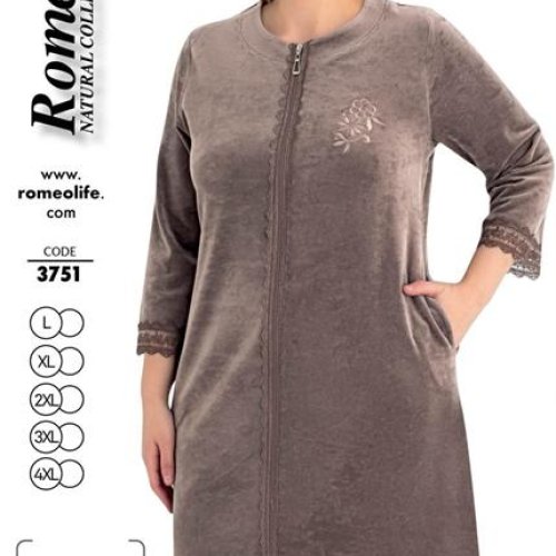 Халат Cotpark (L-4XL) 3751 grey (деми) Cotpark 3751 grey