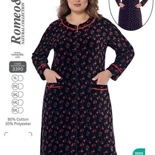 Халат Cotpark (XL-5XL) 3390 red (деми) Cotpark 3390 red