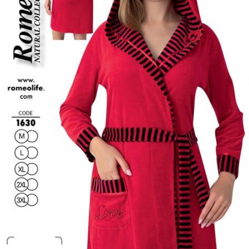 Халат Cotpark (M-3XL) 1630 red (деми) Cotpark 1630 red