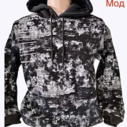 Худи Надийка (M-3XL) ND121-739 black (зима) Надийка ND121-739 black