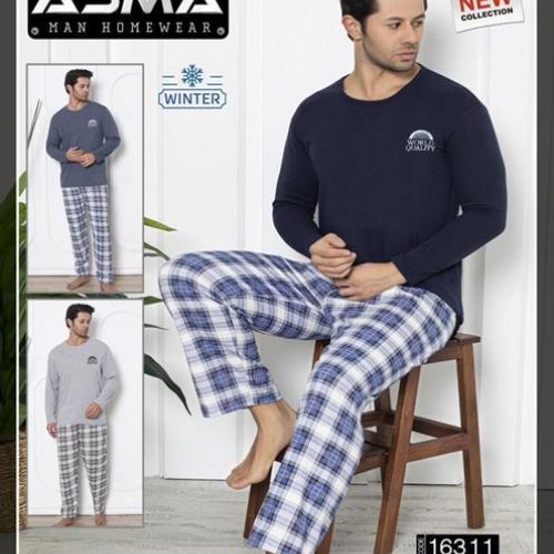 Пижама 4 Seasons (L-4XL) 16311 d.grey (зима) 4 Seasons 16311 d.grey