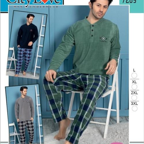 Пижама 4 Seasons (L-4XL) 7209 green (зима) 4 Seasons 7209 green