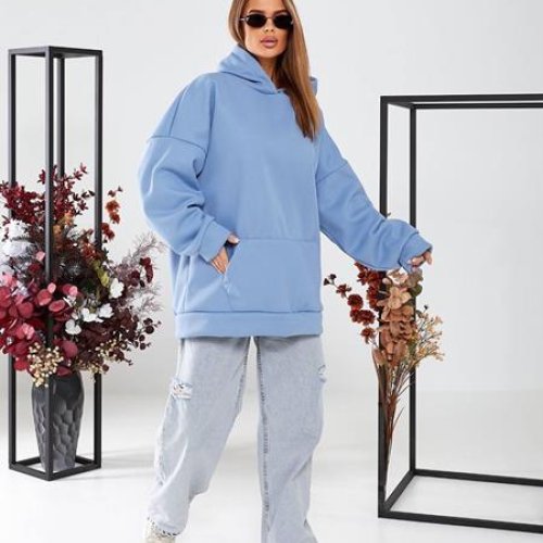 Худи BAT (one size) 17-3 l.blue (зима) BAT 17-3 l.blue