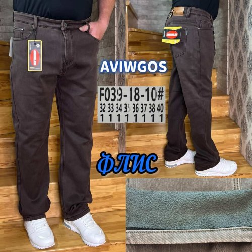 Джинсы God Baron (32-40) F039-18-10 brown (зима) God Baron F039-18-10 brown