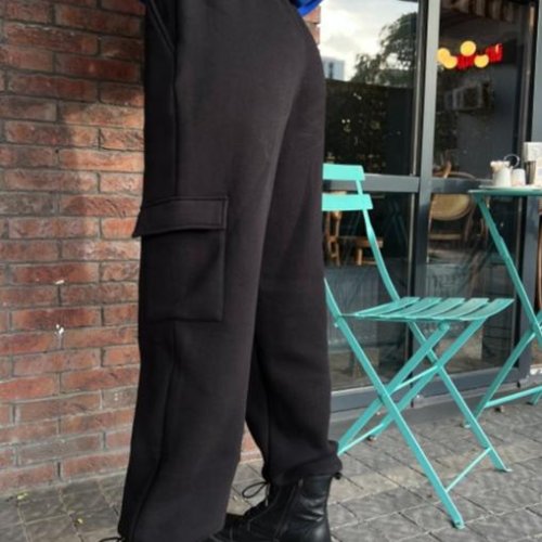 Штаны спорт MSO (S-XL) 8052 black (зима) MSO 8052 black