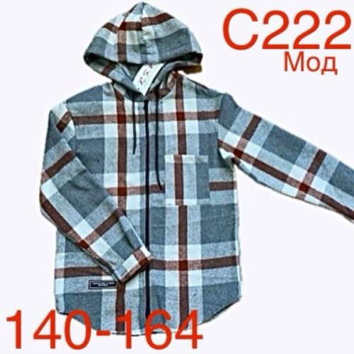 Рубашка Надийка (140-164) ND147-C222 grey (деми) Надийка ND147-C222 grey
