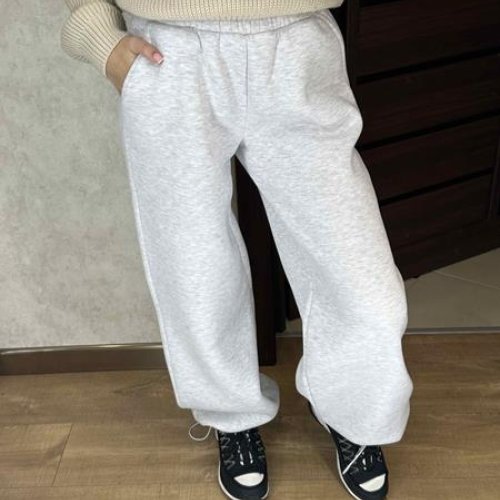 Штаны спорт Valentina (42-56) 302-2 l.grey (зима) Valentina 302-2 l.grey