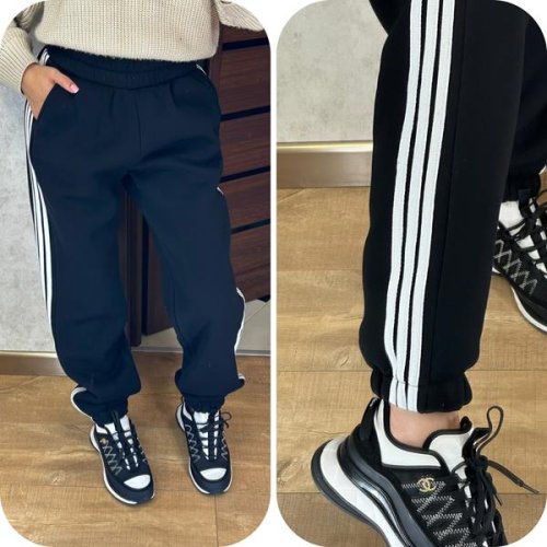 Штаны спорт Valentina (42-56) 303 black (зима) Valentina 303 black