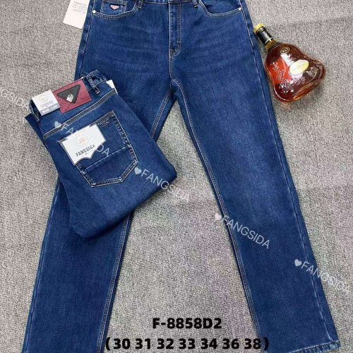 Джинсы God Baron (30-38) F-8858D2 blue (зима) God Baron F-8858D2 blue